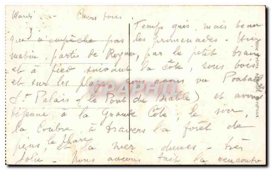 CPA La Coubre Le Phare de la Coubre  — Rückseite