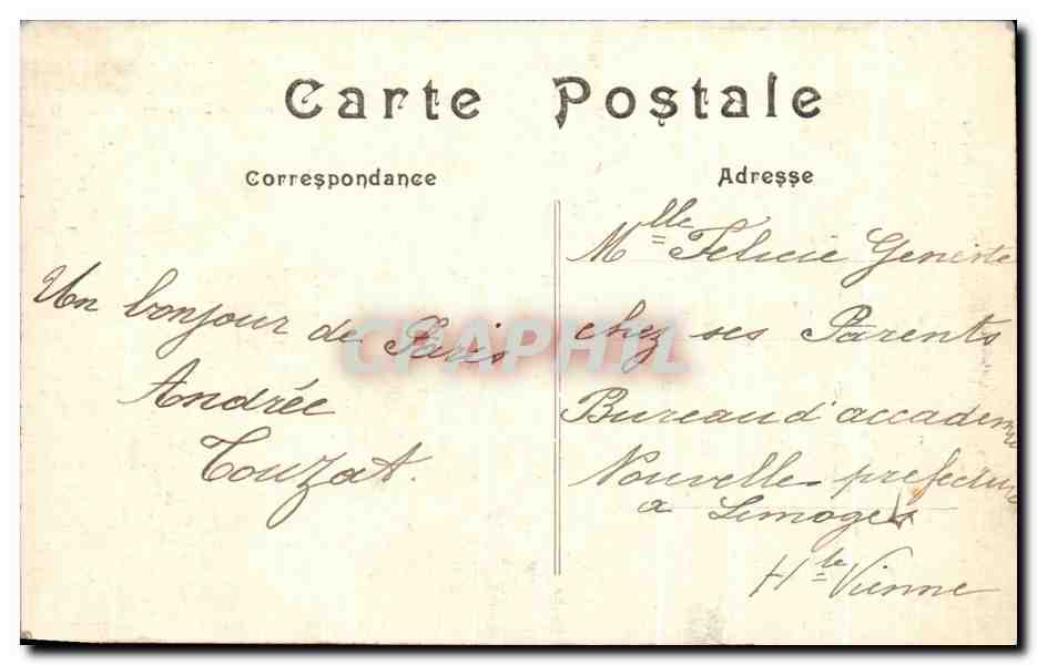 CPA Paris L'eglise St Eustache et la rue Montmartre — Rückseite