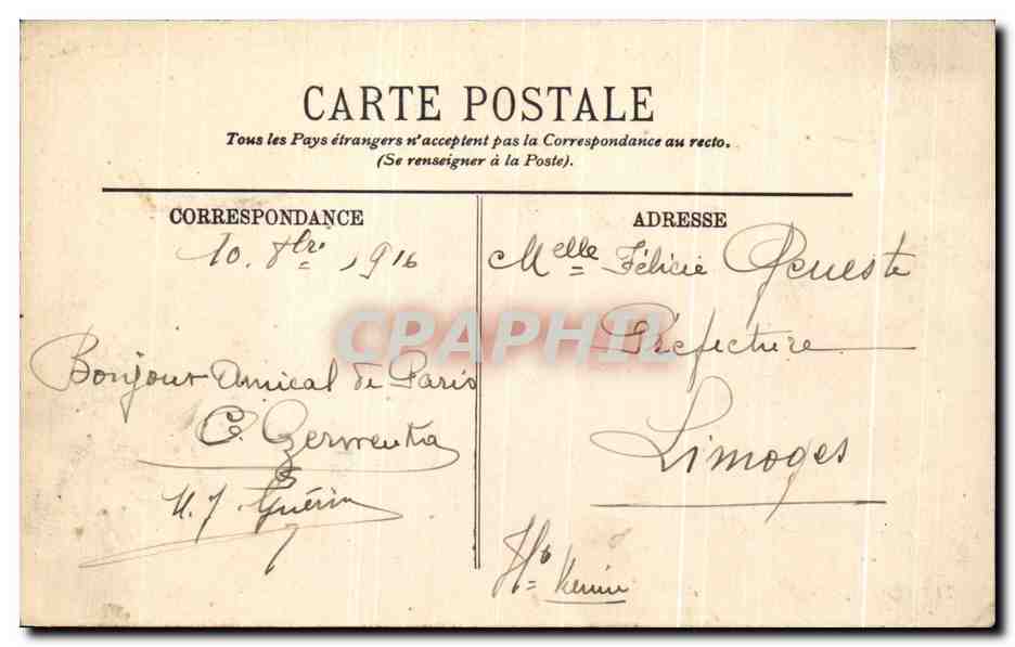 CPA Paris Les Buttes Chaumont Le Pont Suspendu et le Belvedere — Verso