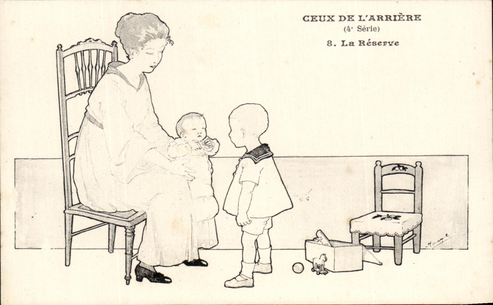 CPA Ceux De L'Arriere La Reserve Enfants Militaria 