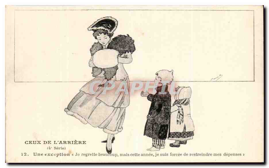 CPA Ceux De L'Arriere Une exception Enfants Militaria 