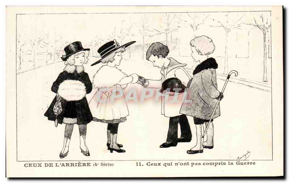 Ceux de l'arrière — Ceux qui n'ont pas compris la Guerre — Cartes-Postales Maryzel, 4e Série