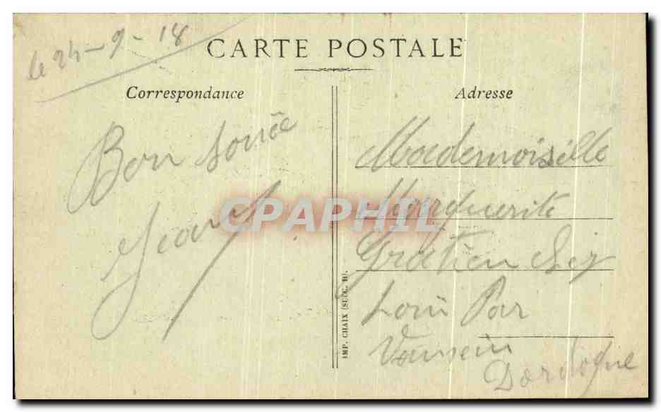 CPA Sale Mouche Commission Americaine Contre La Tuberculose Insecte  — Rückseite