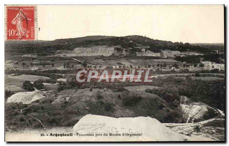 CPA Argenteuil Panorama Pris Du Moulin D'Orgemont