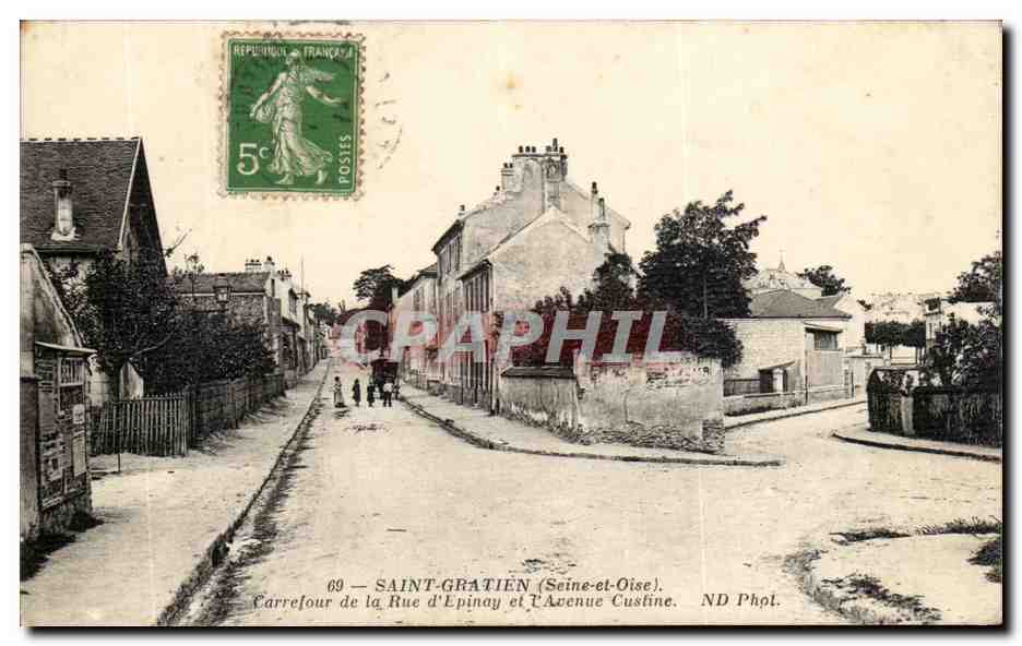 CPA Saint Gratien Carrefour De La Rue d'Epinay Et l'avenue Custine