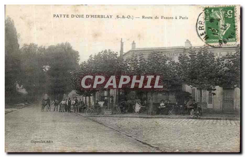 CPA Patte d'Oie D'Herblay Route De Bezons A Paris