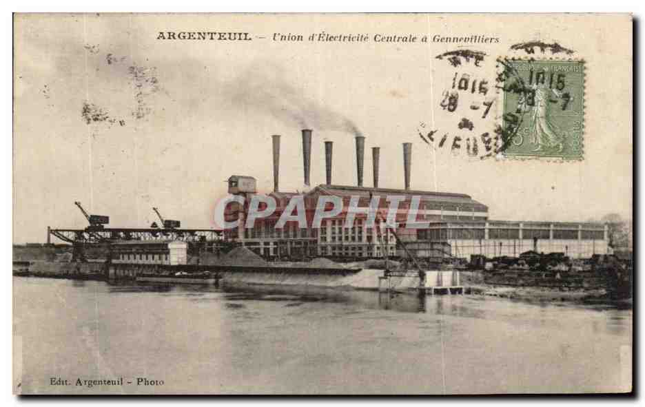 CPA Argenteuil Union d'Electricite Centrale A Gennevilliers