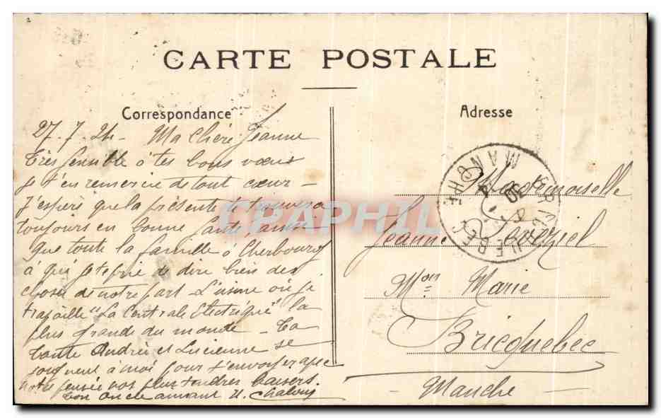 CPA Argenteuil Union d'Electricite Centrale A Gennevilliers — Rückseite