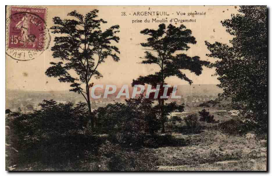 CPA Argenteuil Vue Generale Prise Du Moulin d'Orgemont