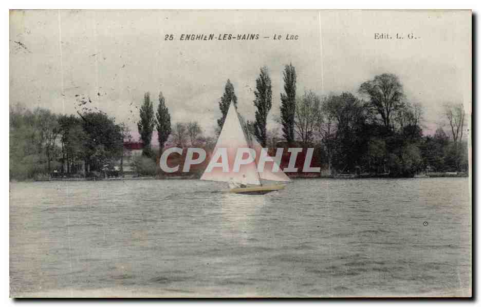 CPA Enghien Les Bains Le Lac Bateau