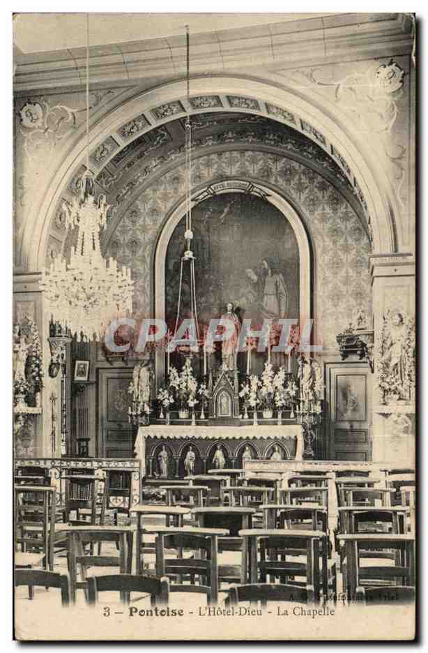 CPA Pontoise L'Hotel Dieu La Chapelle