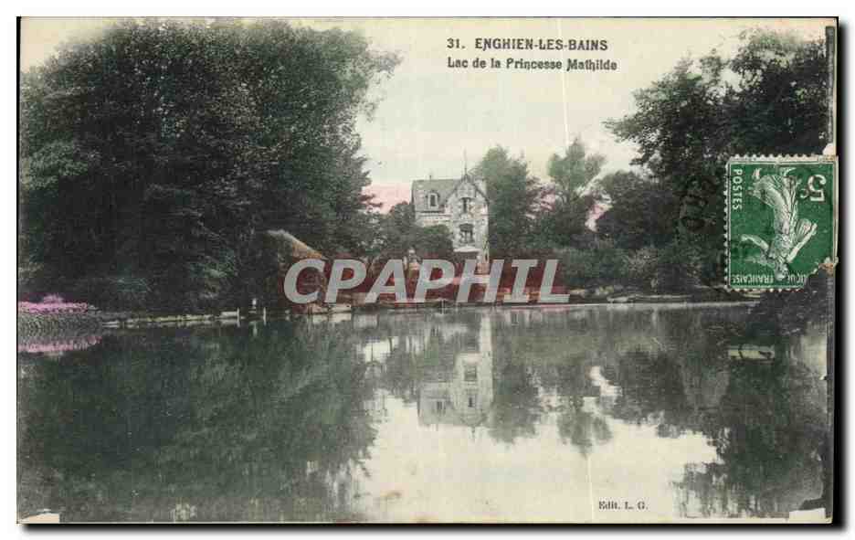 CPA Enghien Les Bains Lac de la Princesse Mathilde