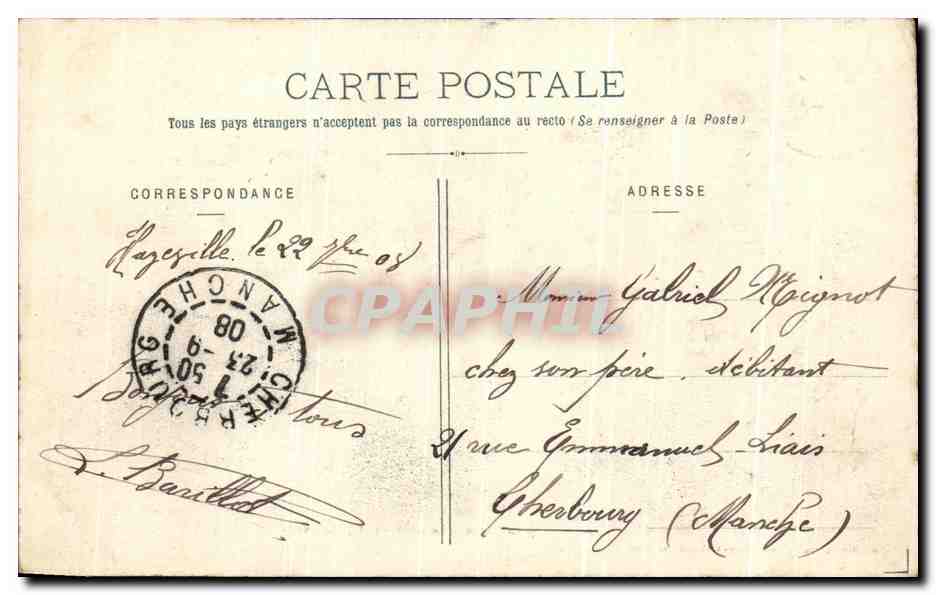CPA Guiry par Magny en Vexin Le Chateau  — Rückseite