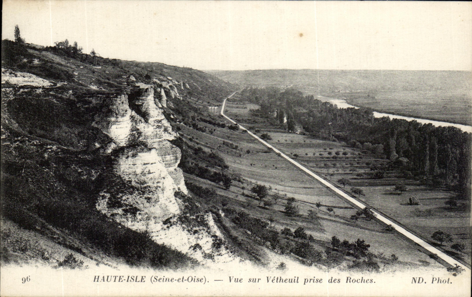 CPA Haute Isle Vue sur Vetheuil prise des Roches