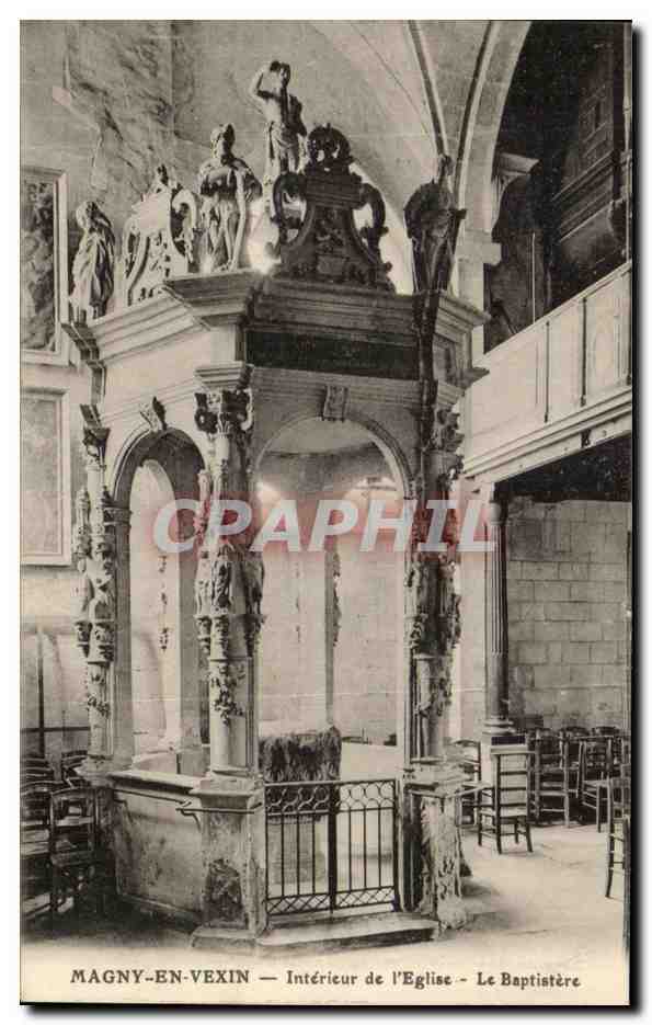 CPA Magny En Vexin Interieur de l'Eglise Le Baptistere
