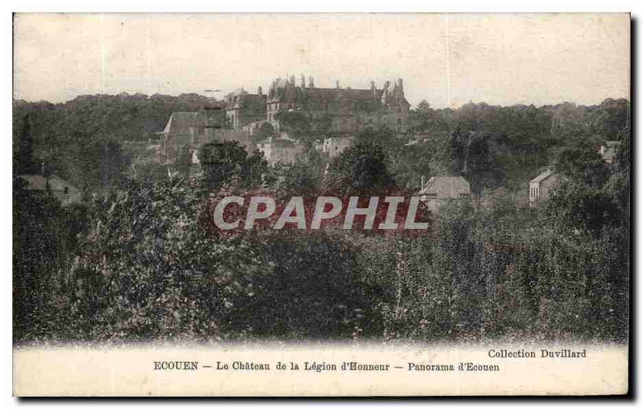 CPA Ecouen Le Chateau de la Legion d'Honneur Panorama d'Ecouen