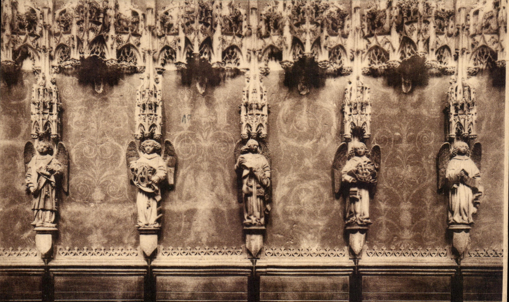 CPA Albi La cathedrale Sainte Cecile Stalles (detail)