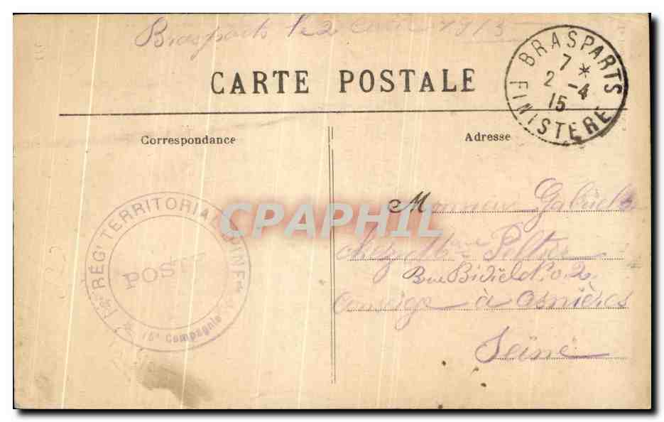 CPA Bonne Fete Enfant Breton — Rückseite