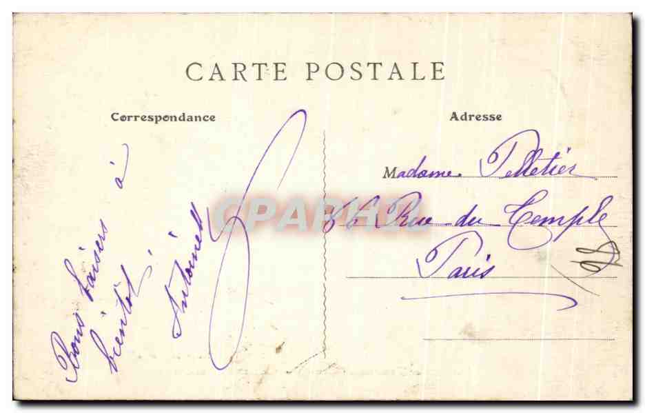 CPA Environs de Tournan Chateau d'Hermieres — Rückseite