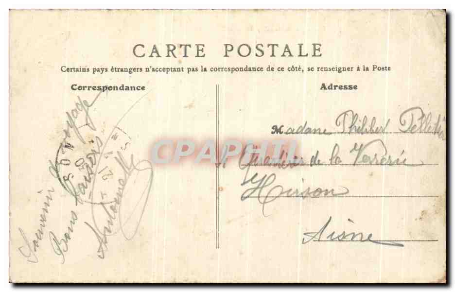 Remiremont — Rue de la Xavée, prise de la Place de la Courtine — B.F., Paris — Rückseite