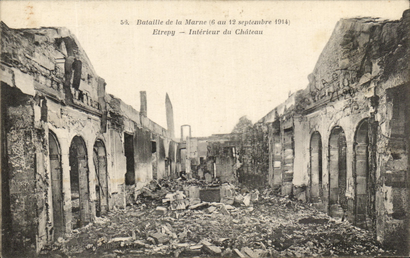 Etrepy — Intérieur du Château — Bataille de la Marne (6 au 12 septembre 1914)