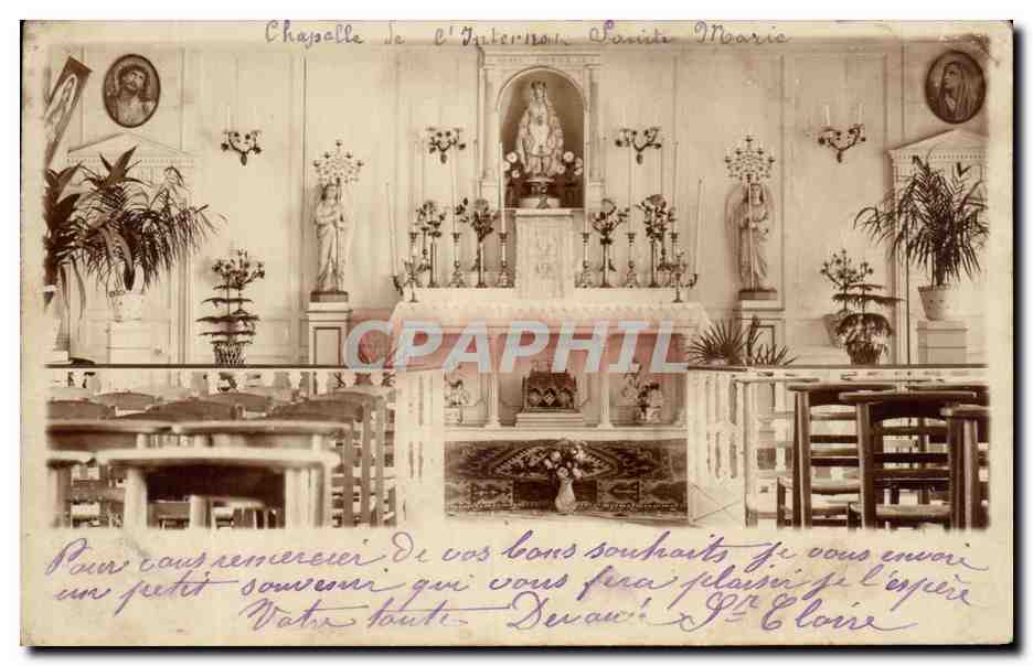 CPA Chapelle de l'internat Sainte Marie 
