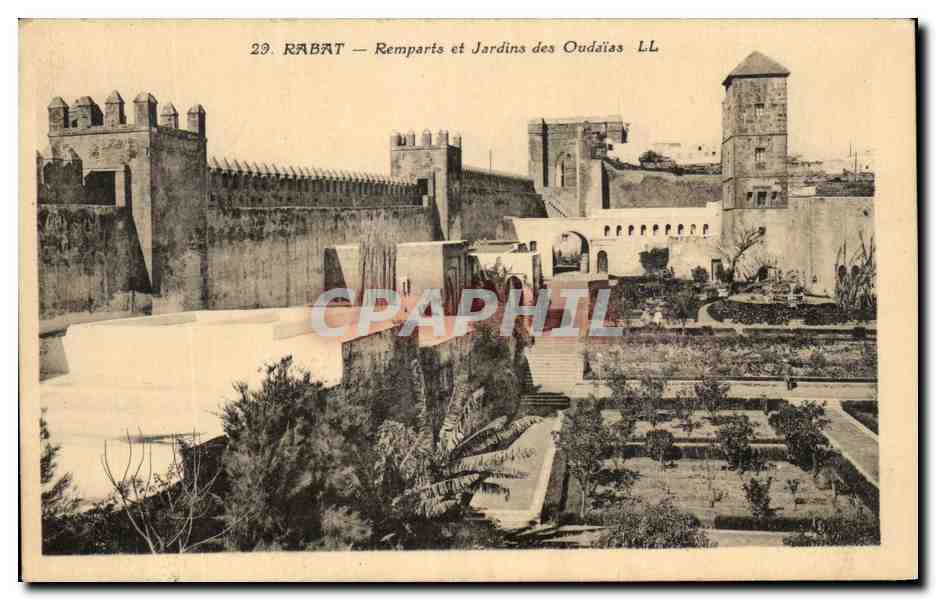 CPA Rabat Remparts et Jardins Des Oudaias Maroc 