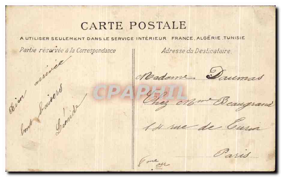 CPA Magny En Vexin Les Fonds Baptismaux De l'Eglise — Rückseite