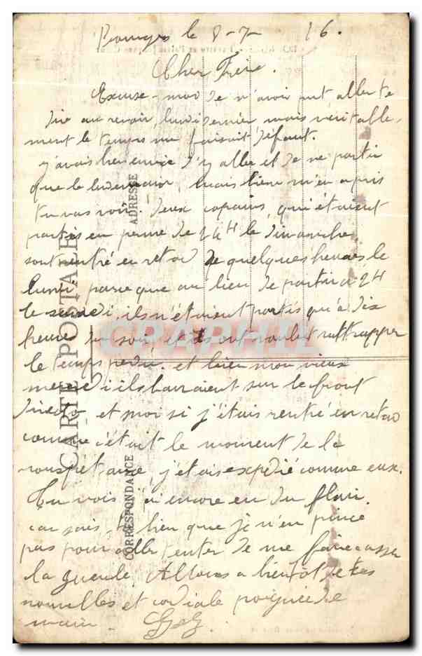 CPA Bourges Theatre Et Palais Jacques Coeur — Verso