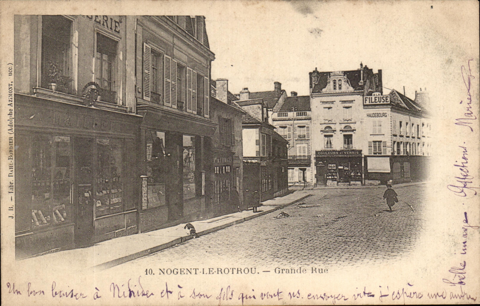 Nogent-le-Rotrou — Grande Rue — J.B. - Libr. Dahl-Bornier (Adolphe Azmoust, succ.)