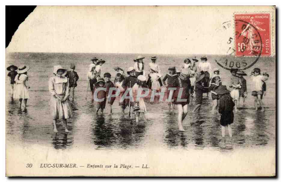 Luc-sur-Mer — Bambini sulla Spiaggia — LL.