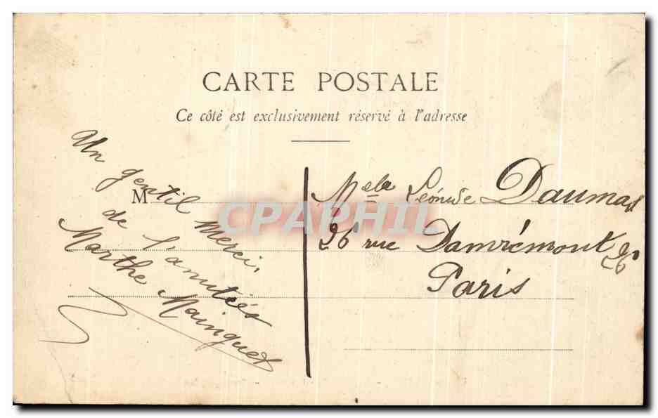 CPA Paris Eglise St Jean St Christophe — Rückseite