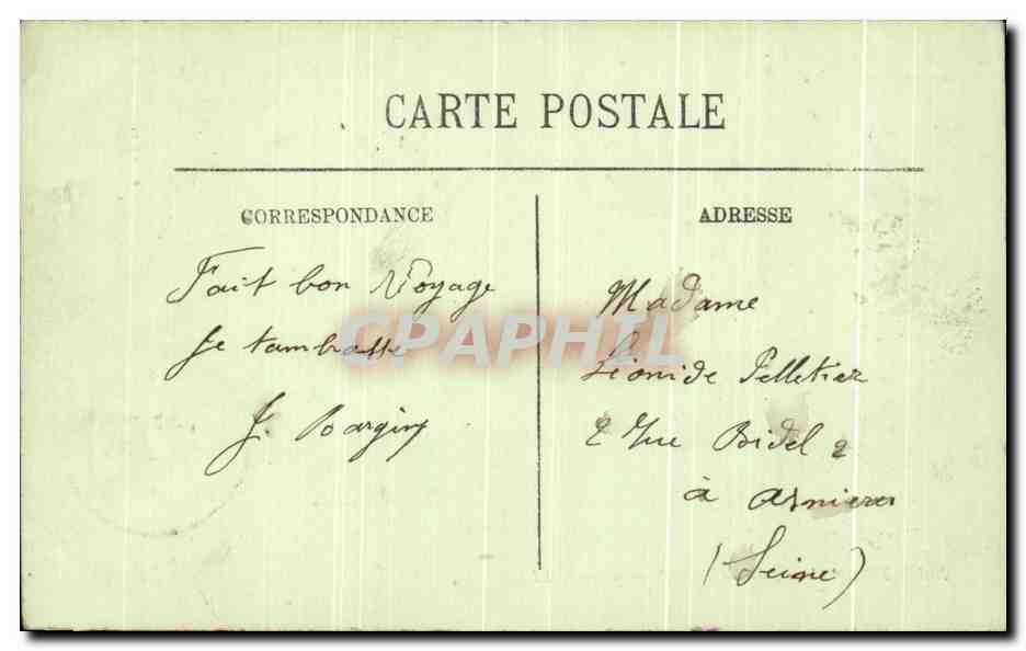 CPA Trouville La Jetee Promenade Bateau — Verso
