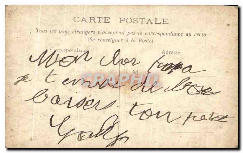 CPA 1er Avril Enfant Poissons  — Verso