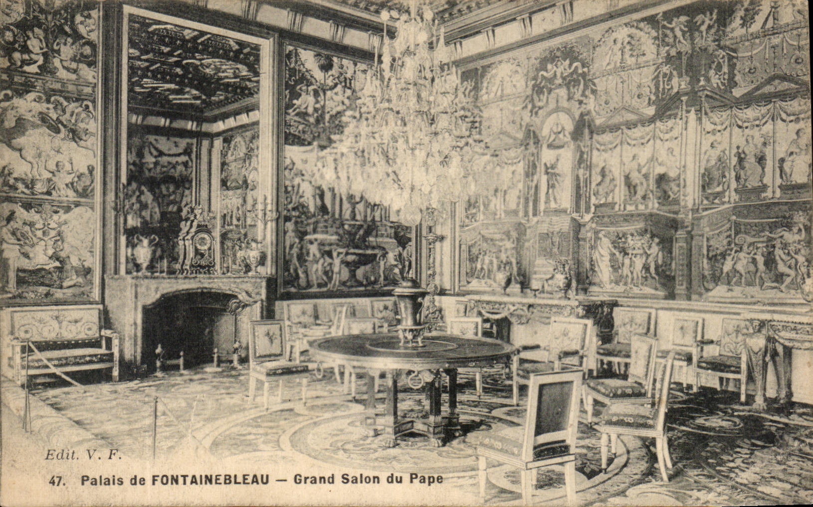 Palacio de FONTAINEBLEAU — Gran Salón del Papa — Edit. V.F. n°47