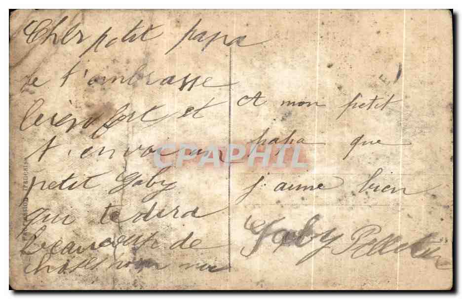 CPA Enfant Militaria — Verso