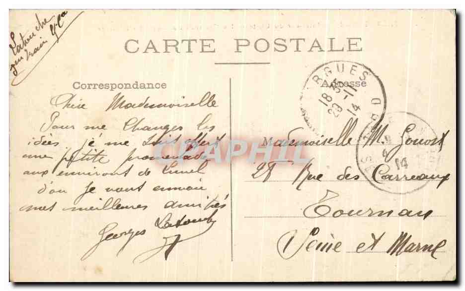 CPA Sommieres Interieur du Chateau les Casernes du Temps des Romains — Rückseite