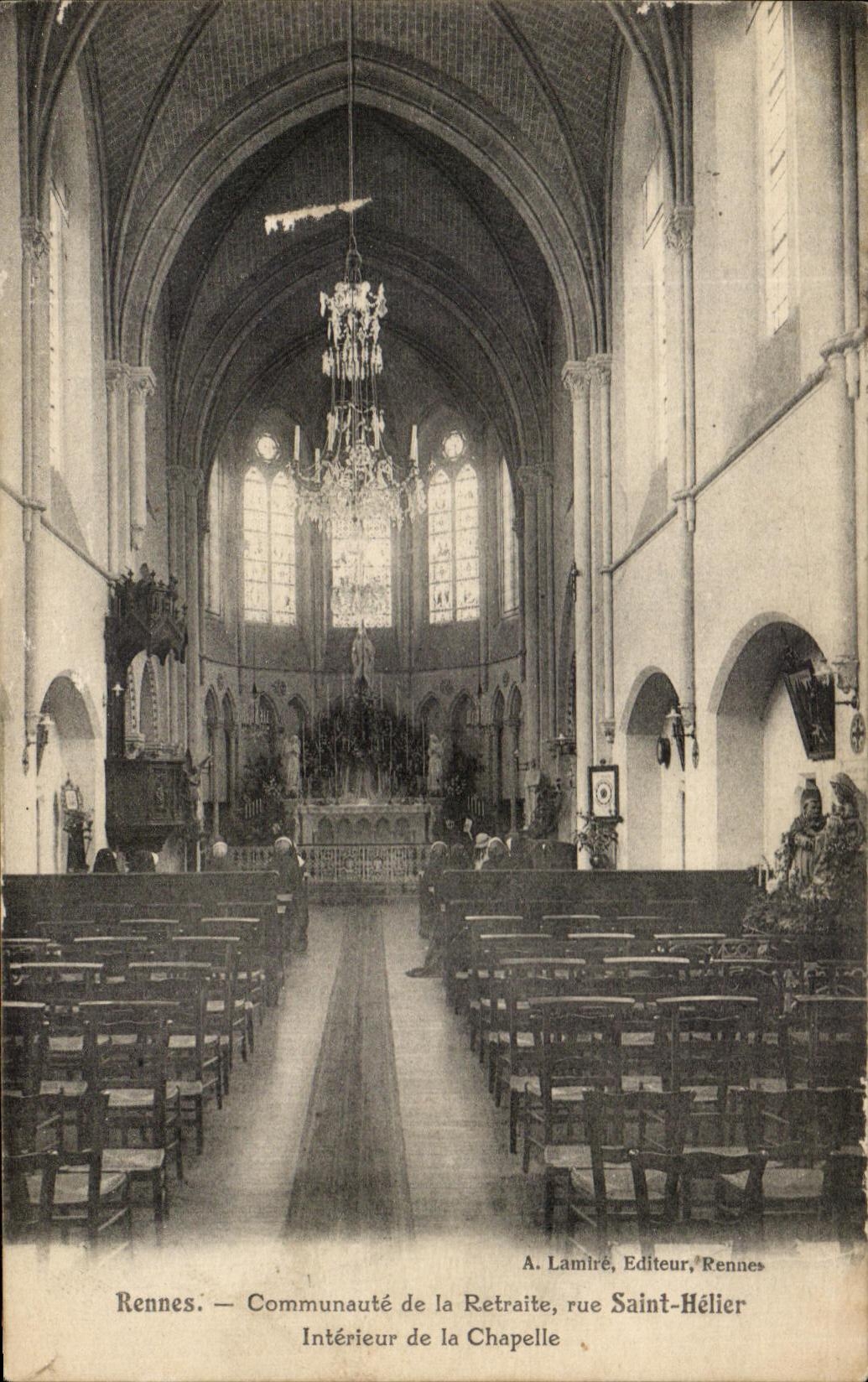 Rennes — Communauté de la Retraite, Intérieur de la Chapelle — A. Lamiré, Editeur, Rennes