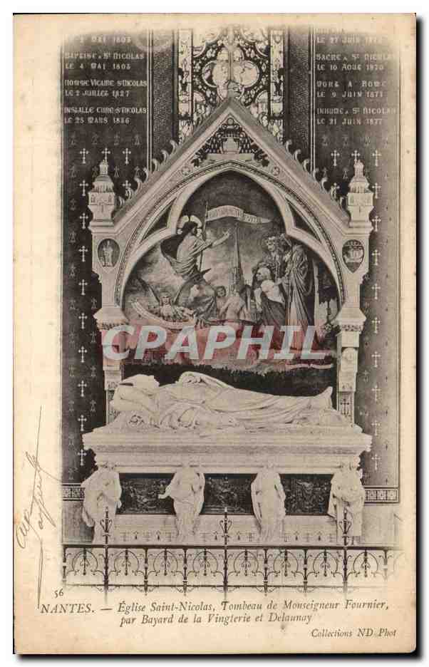 CPA Nantes Eglise Saint Nicolas Tombeau De Monseigneur Fournier Par Bayard De La Vingerie et Delaunay