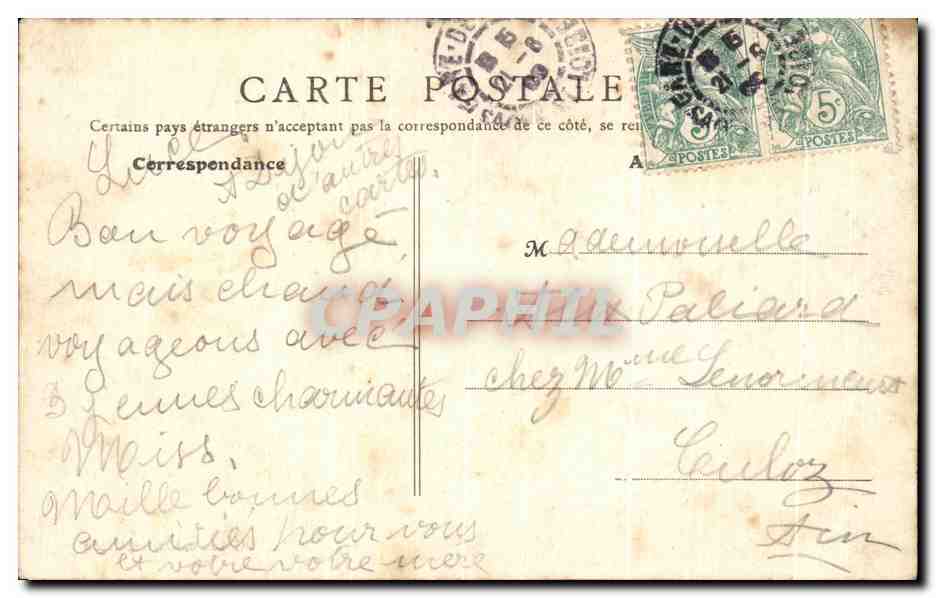 CPA Macon Hotel Sennece Et Academie — Rückseite