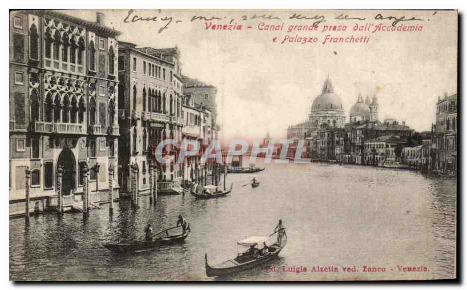 CPA Venezia Canal Grande Praso Accademia E Palazzo Franchetti
