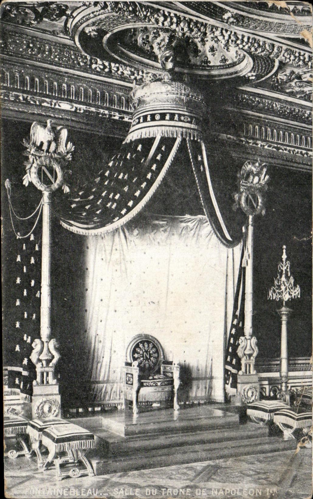 CPA Fontainebleau Salle Du Trone De Napoleon 1er