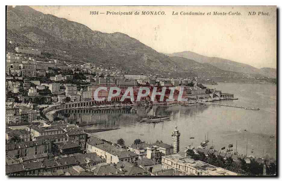 CPA Principaute De Monaco La Condamine Et Monte Carlo Bateau