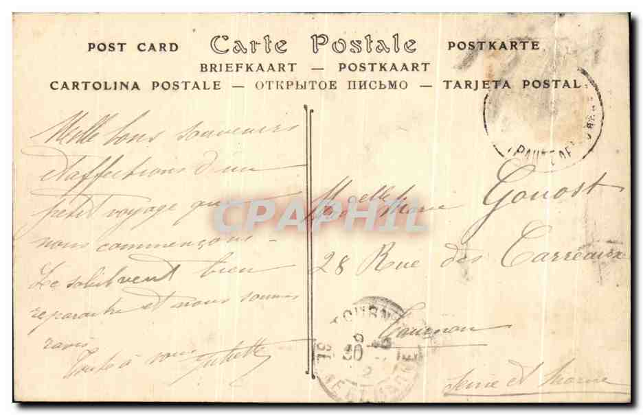 CPA Principaute De Monaco La Condamine Et Monte Carlo Bateau — Verso