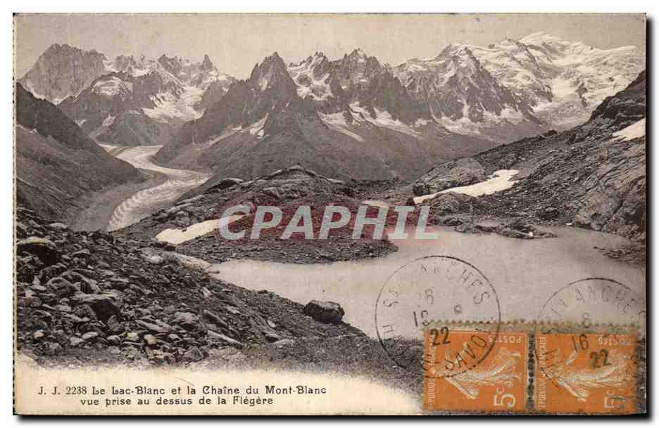 CPA Le Lac Blanc Et La Chaine Du Mont Blanc Vue Prise Au Dessus De La Flegere