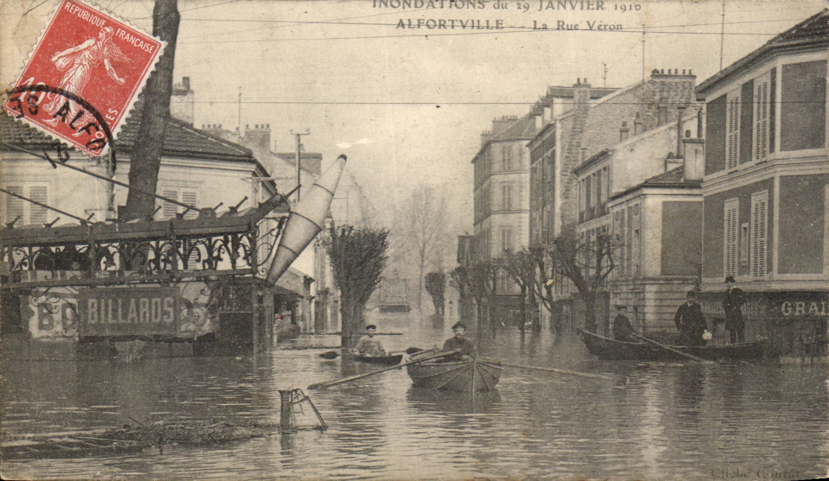 CPA Inondations Du 29 Janvier 1910 Alfortville La Rue Veron