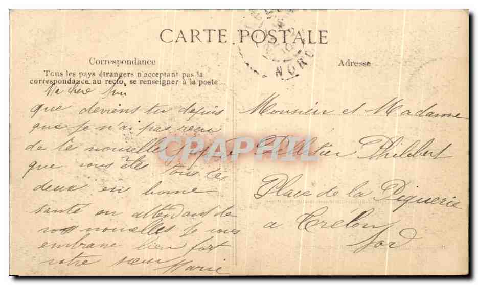 CPA Inondations Du 29 Janvier 1910 Alfortville La Rue Veron — Rückseite