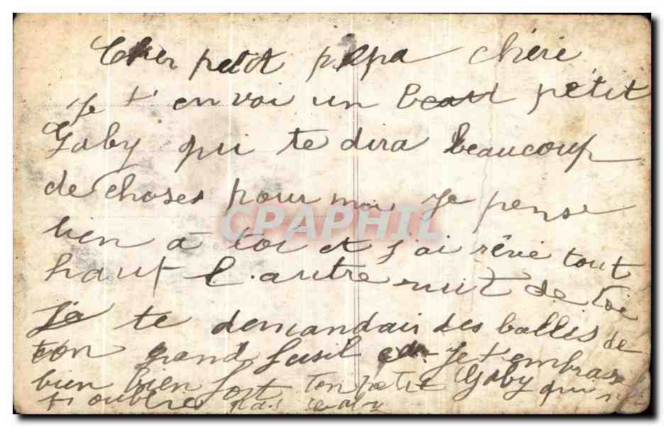 CPA Enfant Militaria — Verso