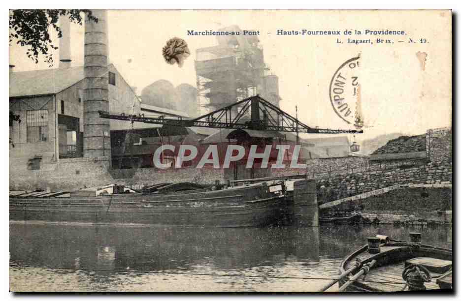 CPA Marchienne Au Pont Hauts Fourneaux De La Providence