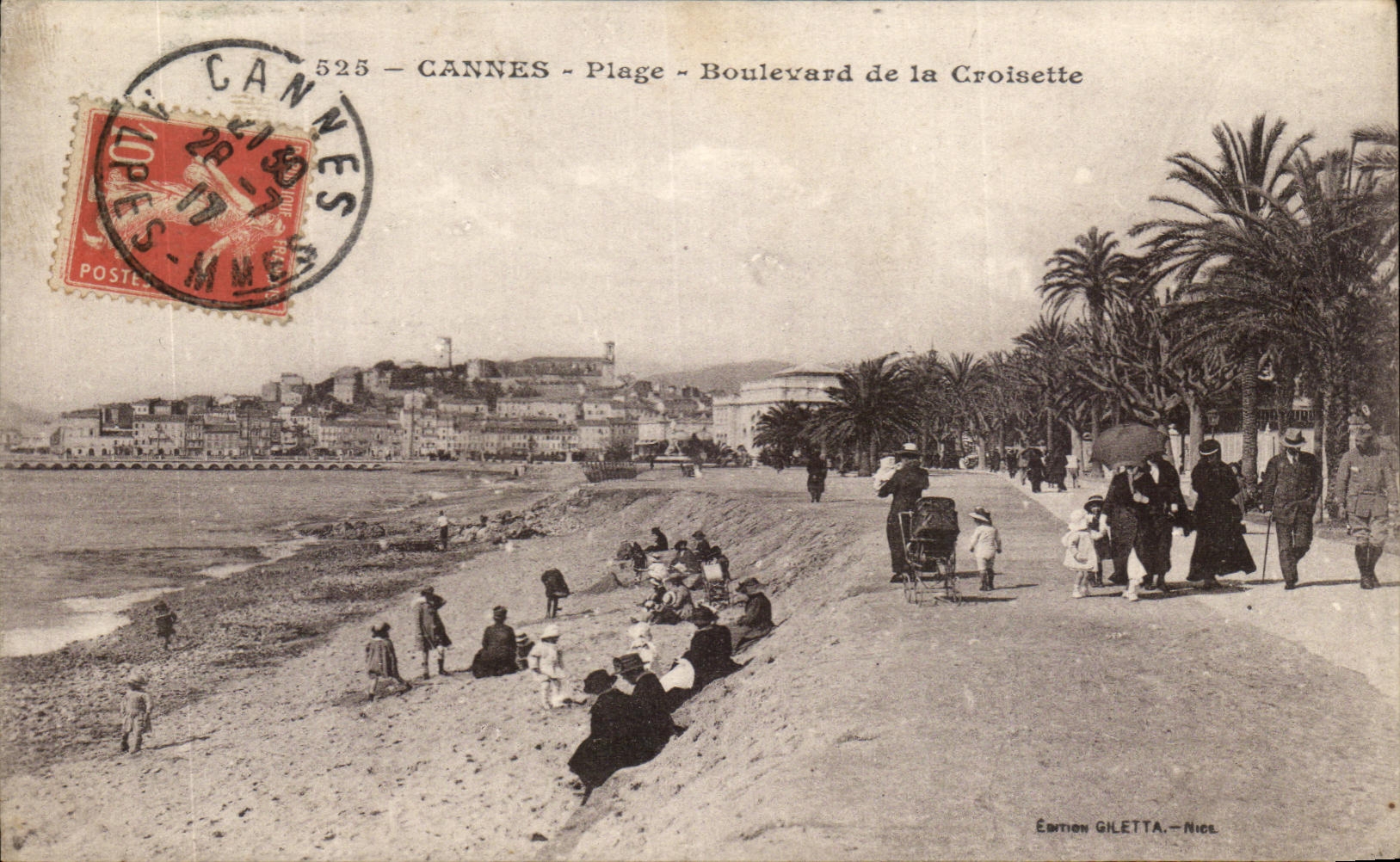 CPA Cannes Plage Boulevard De La Croisette